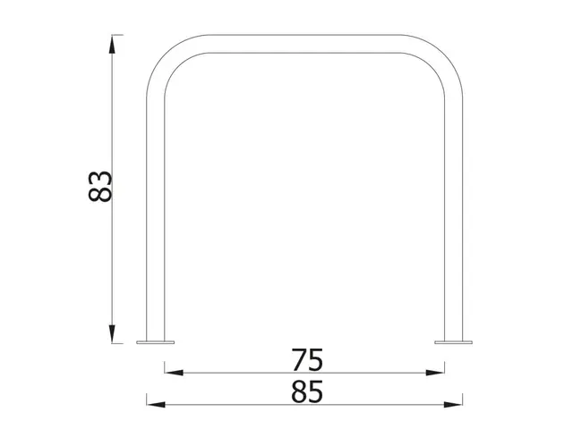 Sykkelstativ A01 L90 x B9 x H83 cm 