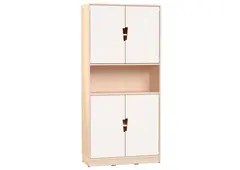 Hedda h&#248;y hylle med doble skap hvit B90 x D39 x H192 cm