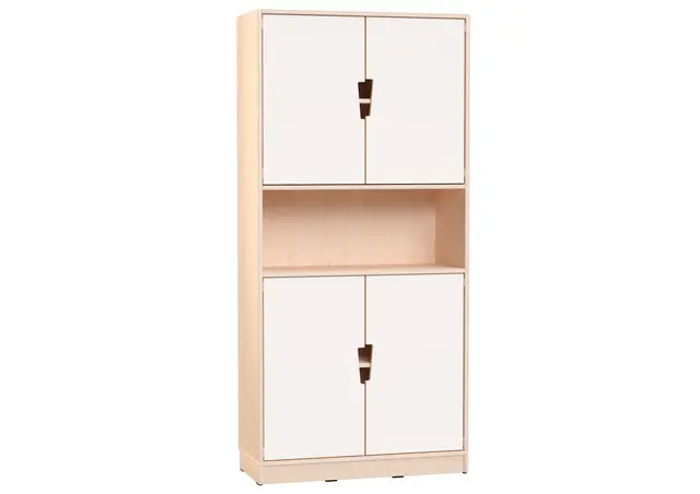 Hedda høy hylle med doble skap hvit B90 x D39 x H192 cm 