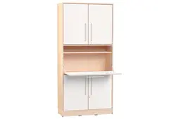 Hedda h&#248;yt skap med bord hvit B90 x D39 x H192 cm