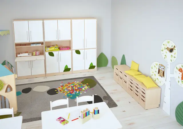 Hedda høyt skap med bord hvit B90 x D39 x H192 cm 