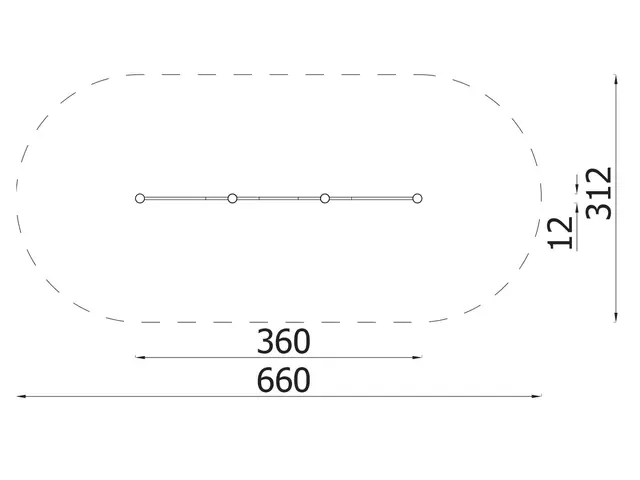 A4K trippel Pull-up bars L360 x B12 x H164 cm 