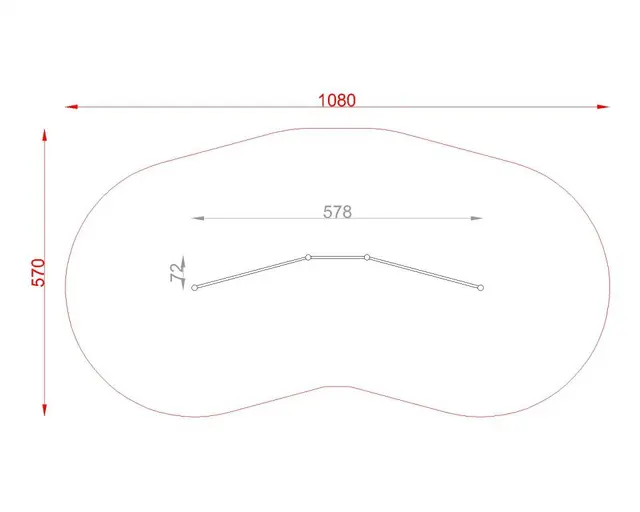 A4K klatrestativ 3 L578 x B72 x H300 cm 