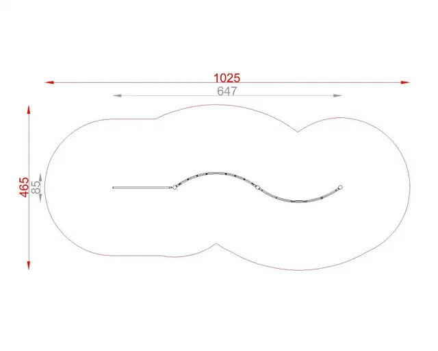A4K klatrestativ 5 L647 x B114 x H213 cm 