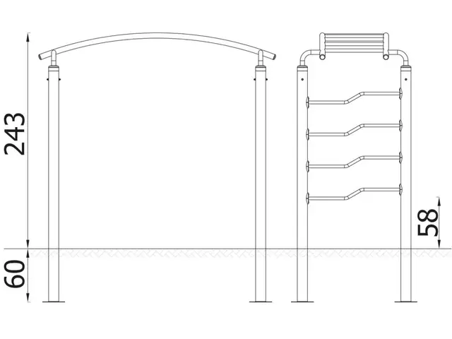 A4K Monkey bar L268 x B128 x H250 cm 