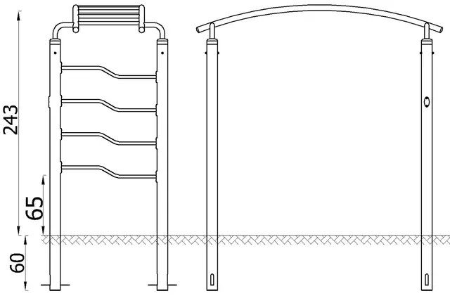 A4K Monkey bar L268 x B128 x H250 cm 