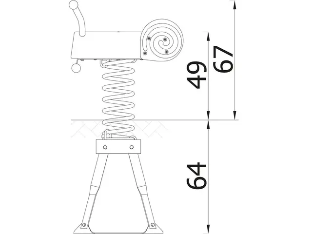 Robinio vippedyr snegl L49 x B64 x H67 cm 