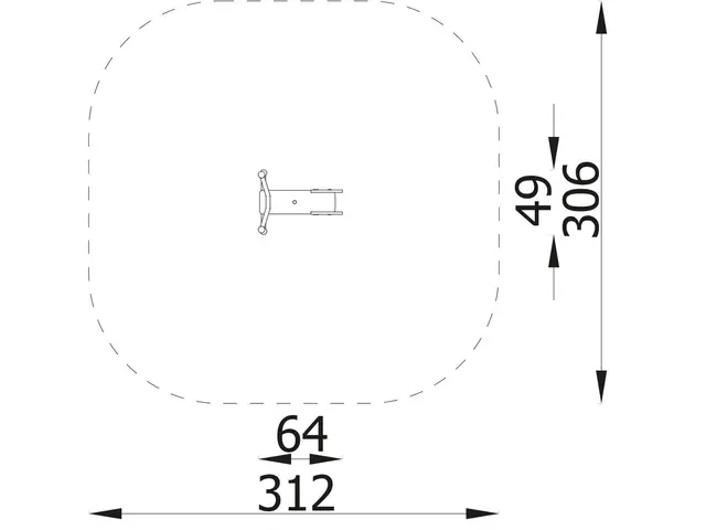 Robinio vippedyr snegl L49 x B64 x H67 cm 