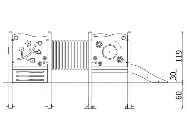 Milo lekeplattform med tunnel L367 x B183 x H119 cm 