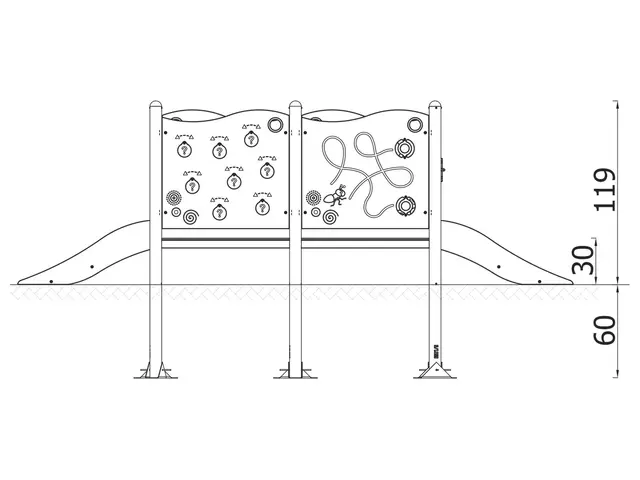 Milo lekeplattform L358 x B188 x H119 cm 