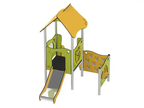 Milo lekehus med sklie L268 x B207 x H254 cm
