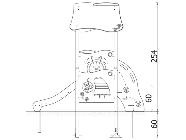 Milo lekehus med sklie L268 x B207 x H254 cm 