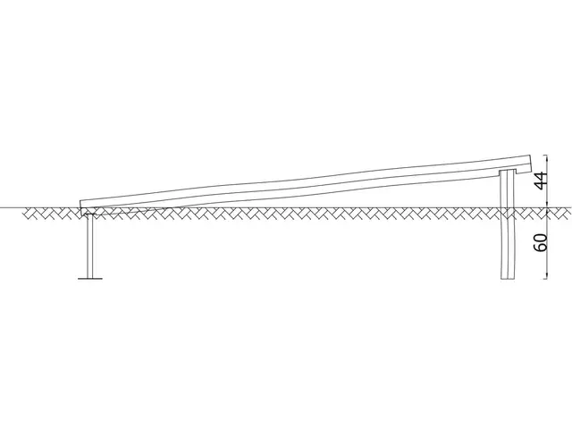 Robinio fitness stigende balansebom L378 x B14 x H44 cm 