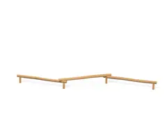 Robinio fitness trippel balansebom L736 x B222 x H56 cm