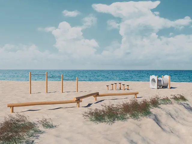 Robinio fitness trippel balansebom L736 x B222 x H56 cm 