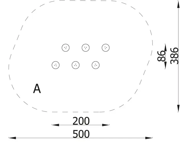 Robinio fitness balanseplater L200 x B86 x H62 cm 