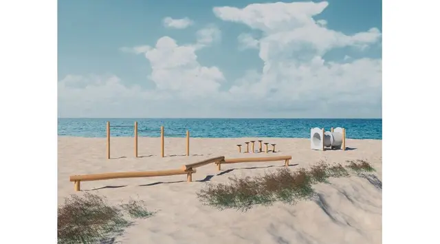 Robinio fitness balanseplater L200 x B86 x H62 cm 