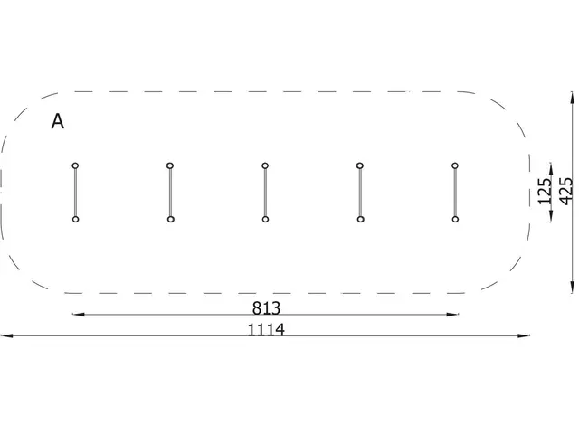 Robinio fitness hoppehinder L813 x B125 x H92 cm 