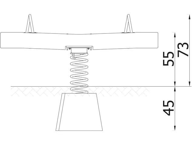 Robinio vippe L160 x B120 x H73 cm 