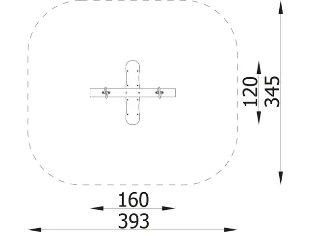 Robinio vippe L160 x B120 x H73 cm 
