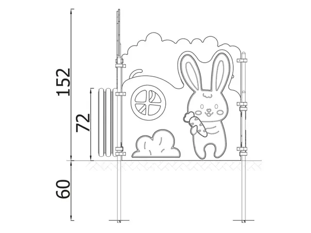 Milo lekehule med tunnel L149 x B131 x H152 cm 