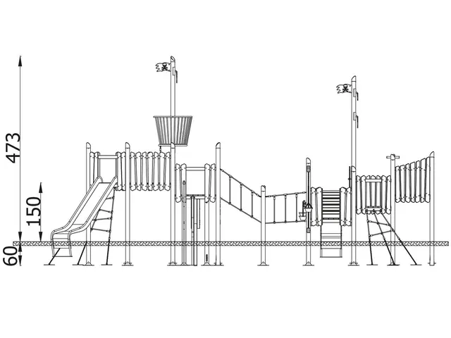 Robinio piratskip lekaapparat L976 x B583 x H473 cm 