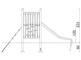 Robinio 101 lekepparat L405 x B126 x H223 cm