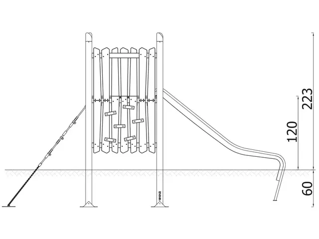 Robinio 101 lekepparat L405 x B126 x H223 cm 