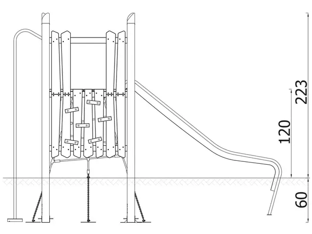 Robinio 102 lekeapparat L362 x B207 x H223 cm 