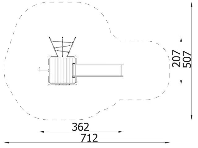 Robinio 102 lekeapparat L362 x B207 x H223 cm 