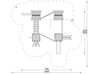Robinio 401 lekeapparat L795 x B681 x H325 cm