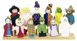 Fingerdukker eventyr H10-13 cm, 12 stk