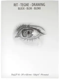 Tegneblokk A3 120 g, 30 ark