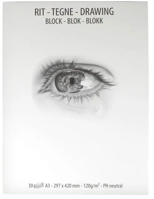 Tegneblokk A3 120 g, 30 ark 