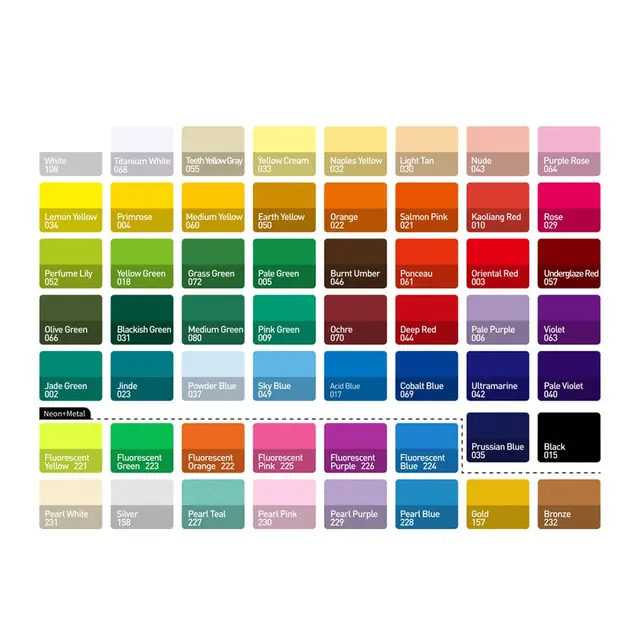 HIMI Jelly gouache sett 56 farger 