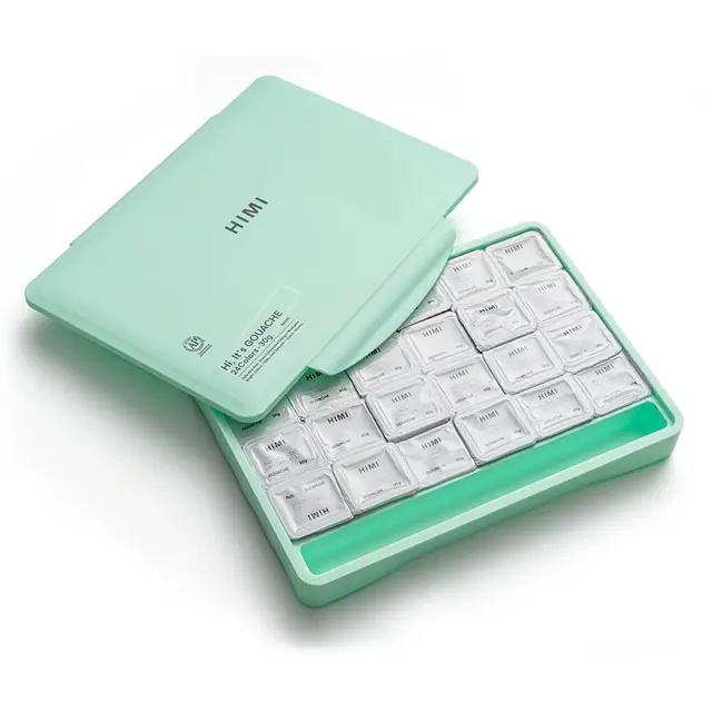 HIMI Jelly gouache sett 24 farger, 3 pensler 