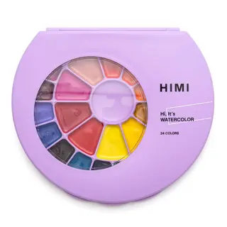HIMI akvarellmaleskrin semi-moist 24 farger