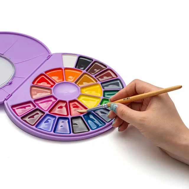 HIMI akvarellmaleskrin semi-moist 24 farger 