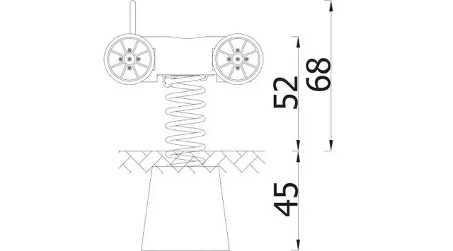 Robinio bilvippe L21 x B72 x H69 cm 