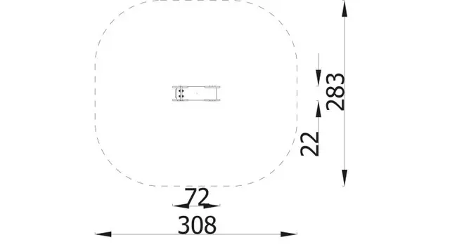 Robinio bilvippe L21 x B72 x H69 cm 