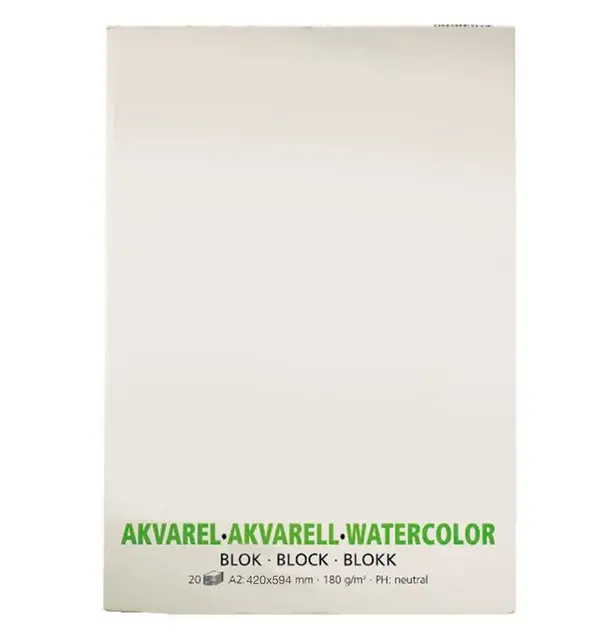 Akvarellpapir A2 225 g, 25 ark 