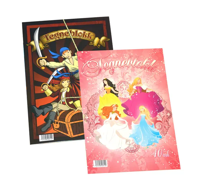 Tegneblokk Pirater eller prinsesser 