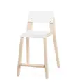 Maia stol med fotbrett Hvit
