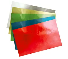 Metallkartong rød 50 x 65 cm, 240 g, 10 ark