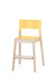 Mio stol med fotbrett gul B44 x D46 x H74 cm