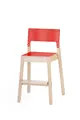 Mio stol med fotbrett rød B44 x D46 x H74 cm