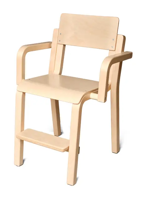 Maia stol med fotbrett natur H35 cm 