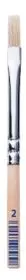 Pensel svinebust flat str 2