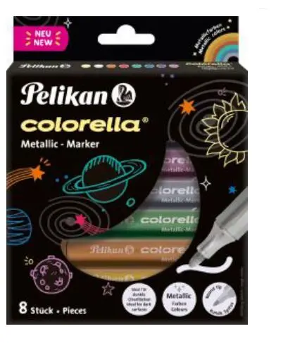 Pelikan metalliske tusjer 8 stk 