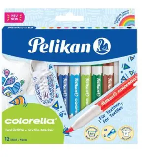 Pelikan tekstiltusjer 12 stk